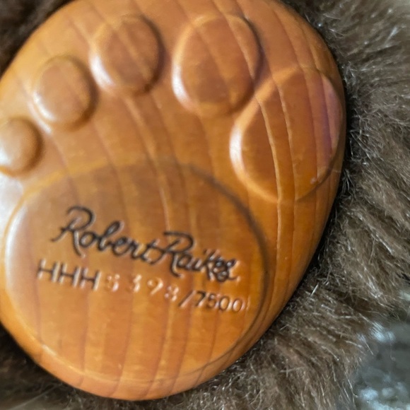 Rare HTF Robert Raikes “Camp Grizzly” Signed & Numbered Charming Wood Face Bear - Picture 4 of 17